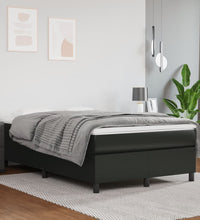 Boxspringbett mit Matratze Schwarz 120x190 cm Kunstleder