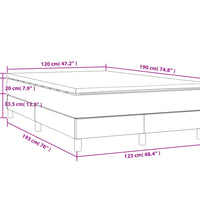 Boxspringbett mit Matratze Schwarz 120x190 cm Kunstleder