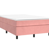 Boxspringbett mit Matratze Rosa 120x190 cm Samt