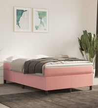 Boxspringbett mit Matratze Rosa 120x190 cm Samt