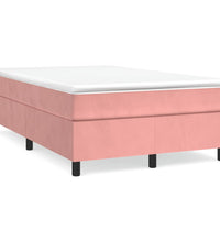 Boxspringbett mit Matratze Rosa 120x190 cm Samt