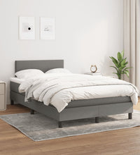 Boxspringbett mit Matratze Dunkelgrau 120x190 cm Stoff