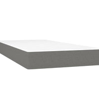 Boxspringbett mit Matratze Dunkelgrau 120x190 cm Stoff