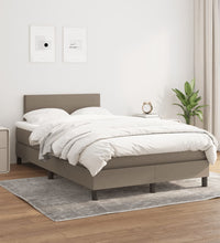 Boxspringbett mit Matratze Taupe 120x190 cm Stoff
