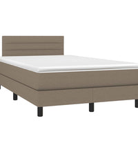 Boxspringbett mit Matratze Taupe 120x190 cm Stoff
