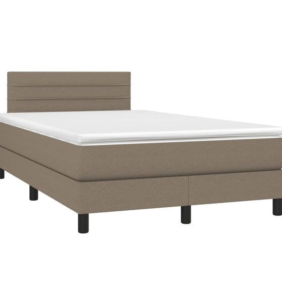 Boxspringbett mit Matratze Taupe 120x190 cm Stoff