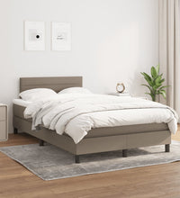 Boxspringbett mit Matratze Taupe 120x190 cm Stoff