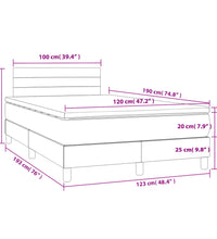 Boxspringbett mit Matratze Taupe 120x190 cm Stoff