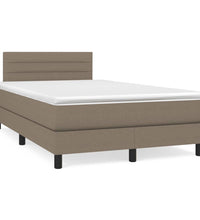 Boxspringbett mit Matratze Taupe 120x190 cm Stoff