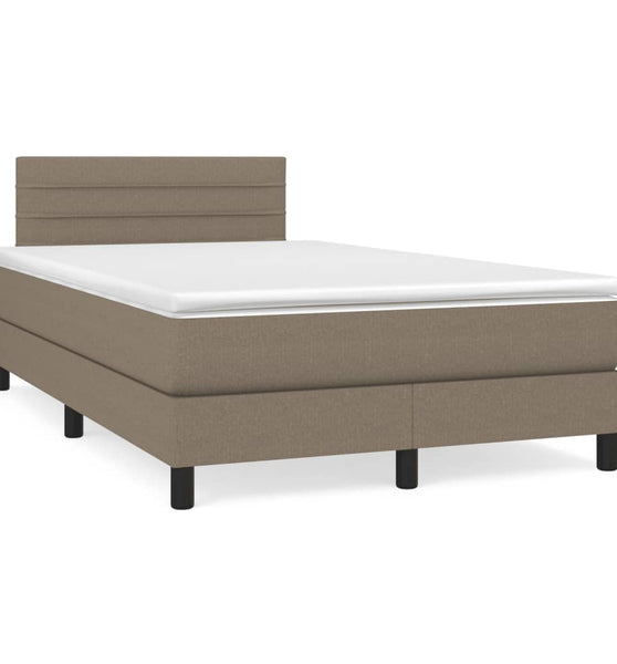 Boxspringbett mit Matratze Taupe 120x190 cm Stoff