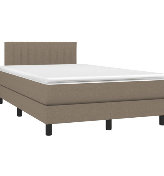 Boxspringbett mit Matratze Taupe 120x190 cm Stoff