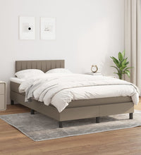 Boxspringbett mit Matratze Taupe 120x190 cm Stoff