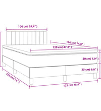 Boxspringbett mit Matratze Taupe 120x190 cm Stoff