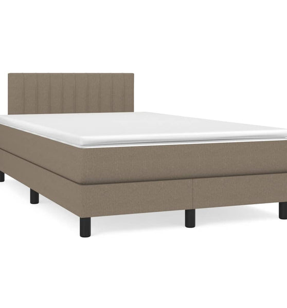 Boxspringbett mit Matratze Taupe 120x190 cm Stoff