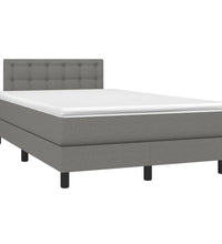 Boxspringbett mit Matratze Dunkelgrau 120x190 cm Stoff