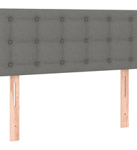 Boxspringbett mit Matratze Dunkelgrau 120x190 cm Stoff