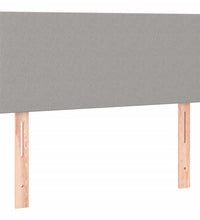 Boxspringbett mit Matratze Hellgrau 120x190 cm Stoff