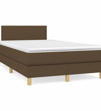 Boxspringbett mit Matratze Dunkelbraun 120x190 cm Stoff