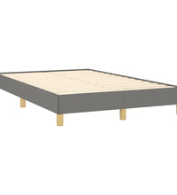 Boxspringbett mit Matratze Dunkelgrau 120x190 cm Stoff