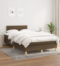 Boxspringbett mit Matratze Dunkelbraun 120x190 cm Stoff