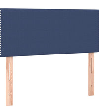 Boxspringbett mit Matratze Blau 120x190 cm Stoff