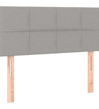 Boxspringbett mit Matratze Hellgrau 120x190 cm Stoff