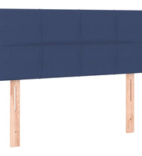 Boxspringbett mit Matratze Blau 120x190 cm Stoff