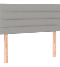 Boxspringbett mit Matratze Hellgrau 120x190 cm Stoff