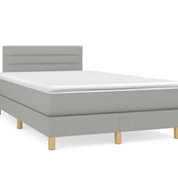 Boxspringbett mit Matratze Hellgrau 120x190 cm Stoff