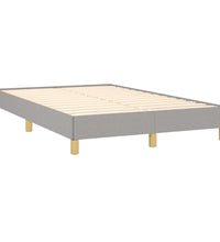 Boxspringbett mit Matratze Hellgrau 120x190 cm Stoff