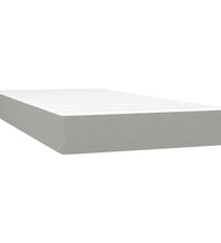 Boxspringbett mit Matratze Hellgrau 120x190 cm Stoff