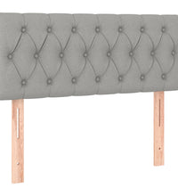 Boxspringbett mit Matratze Hellgrau 120x190 cm Stoff