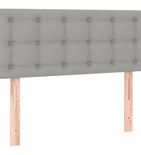 Boxspringbett mit Matratze Hellgrau 120x190 cm Stoff
