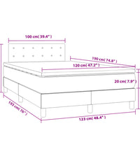 Boxspringbett mit Matratze Dunkelgrau 120x190 cm Stoff
