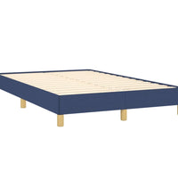 Boxspringbett mit Matratze Blau 120x190 cm Stoff