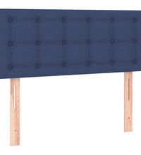 Boxspringbett mit Matratze Blau 120x190 cm Stoff
