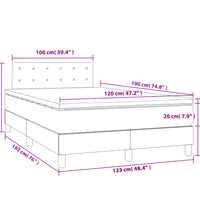 Boxspringbett mit Matratze Blau 120x190 cm Stoff