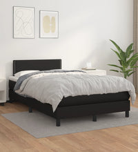 Boxspringbett mit Matratze Schwarz 120x190 cm Kunstleder