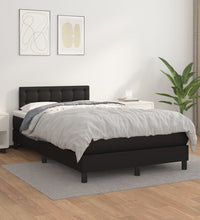 Boxspringbett mit Matratze Schwarz 120x190 cm Kunstleder