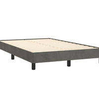 Boxspringbett mit Matratze Dunkelgrau 120x190 cm Samt