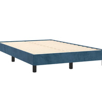 Boxspringbett mit Matratze Dunkelblau 120x190 cm Samt