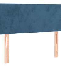 Boxspringbett mit Matratze Dunkelblau 120x190 cm Samt