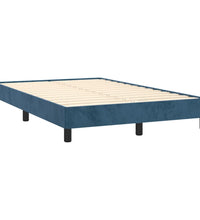 Boxspringbett mit Matratze Dunkelblau 120x190 cm Samt