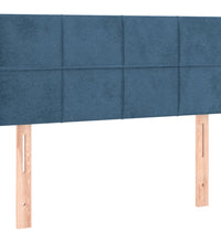 Boxspringbett mit Matratze Dunkelblau 120x190 cm Samt