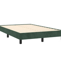 Boxspringbett mit Matratze Dunkelgrün 120x190 cm Samt