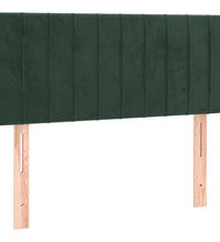 Boxspringbett mit Matratze Dunkelgrün 120x190 cm Samt