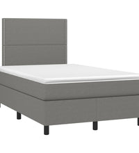 Boxspringbett mit Matratze Dunkelgrau 120x190 cm Stoff