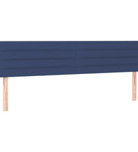Boxspringbett mit Matratze Blau 120x190 cm Stoff