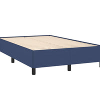 Boxspringbett mit Matratze Blau 120x190 cm Stoff