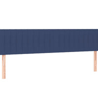 Boxspringbett mit Matratze Blau 120x190 cm Stoff